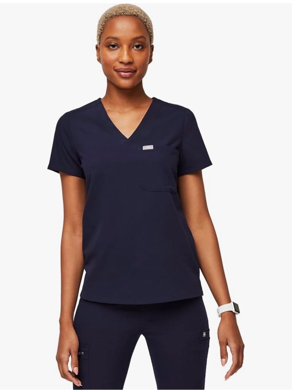 Figs one pocket Navy V-Neck Women's Scrub Top XS